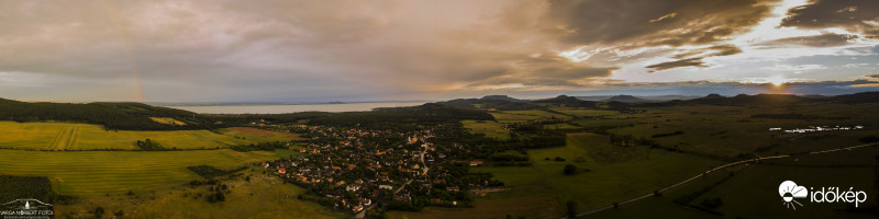 Vihar utáni naplemente, szivárvánnyal