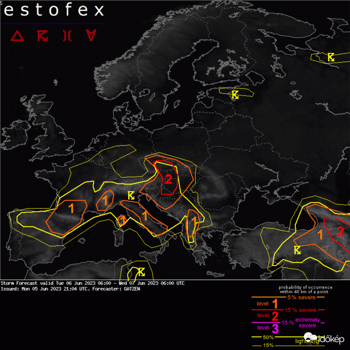 Piros figyelmeztetés az ESTOFEX-en