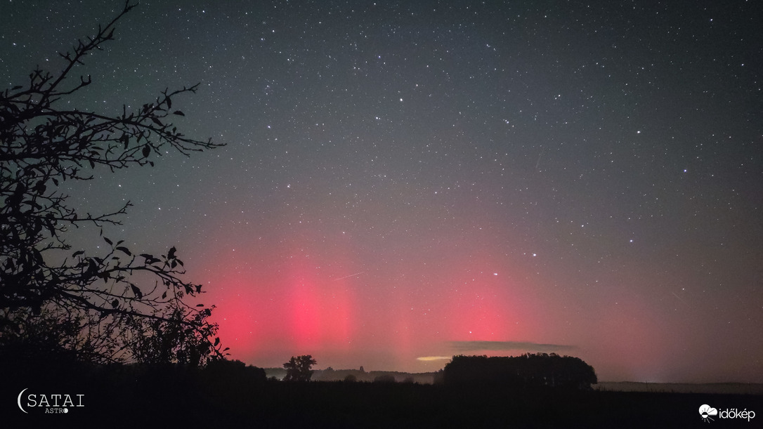 Aurora Borealis a Mohács-szigeten