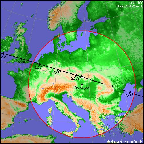 Az ISS 393 km. magasságban