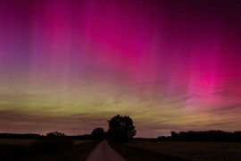 Aurora Borealis Berekböszörmény határában