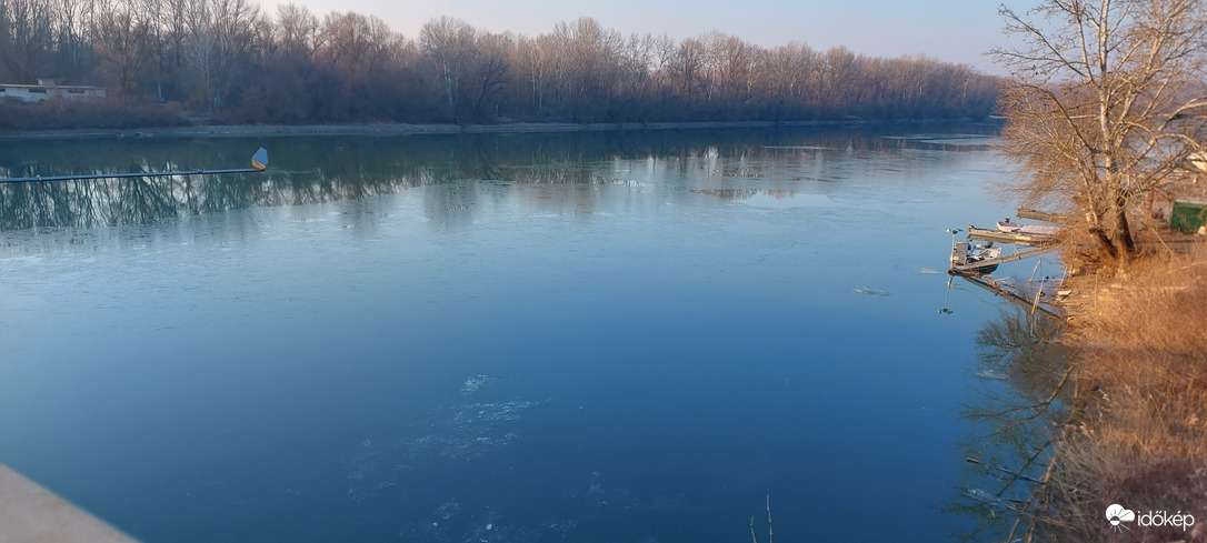 Jégzajlás a Tisza folyón Tiszafüred-Poroszló között