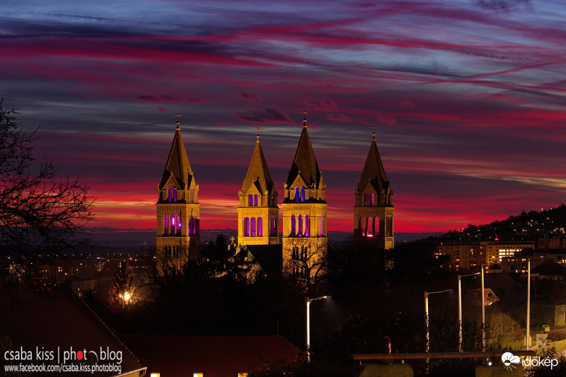 Pécs - káprázatos napnyugta