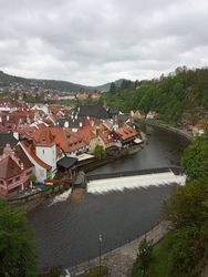 Krumlov esős időben