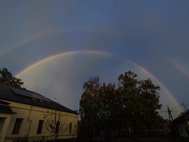 Dupla szivárvány Jászdózsa felett