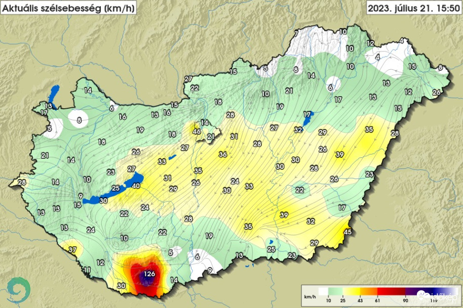 126km/h, Szignifikáns szélvihar Pécsett