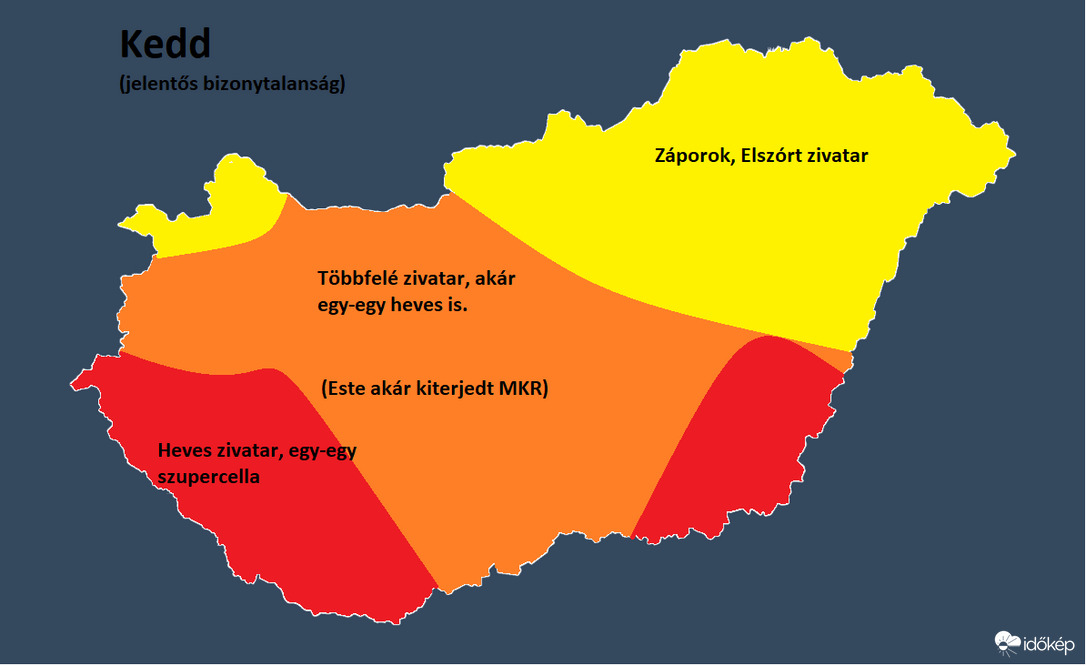 2023-05-15. Kedden várható zivatarok- Személyes előrejelzésem