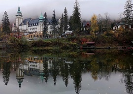 Ködben a Lillafüredi Palota szálló