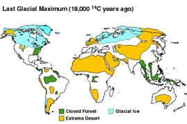 18000 évvel ezelőtt hatalmas sivatagokbalakultak ki, Kanadát és É-Európát km vastag jég borítottaastag j