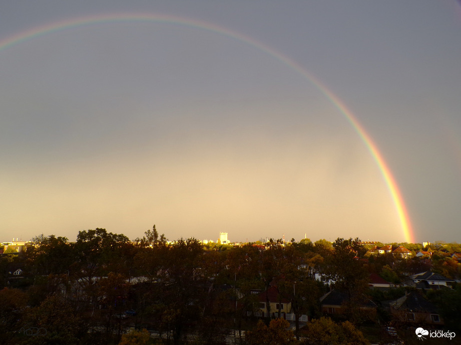 Szivárvány Debrecen felett ma este